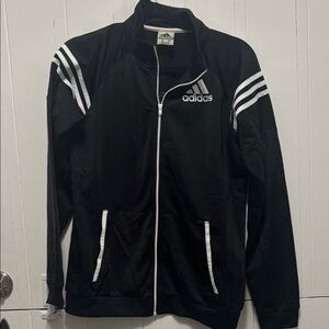 Adidas Girl’s  Black and White full zip jacket